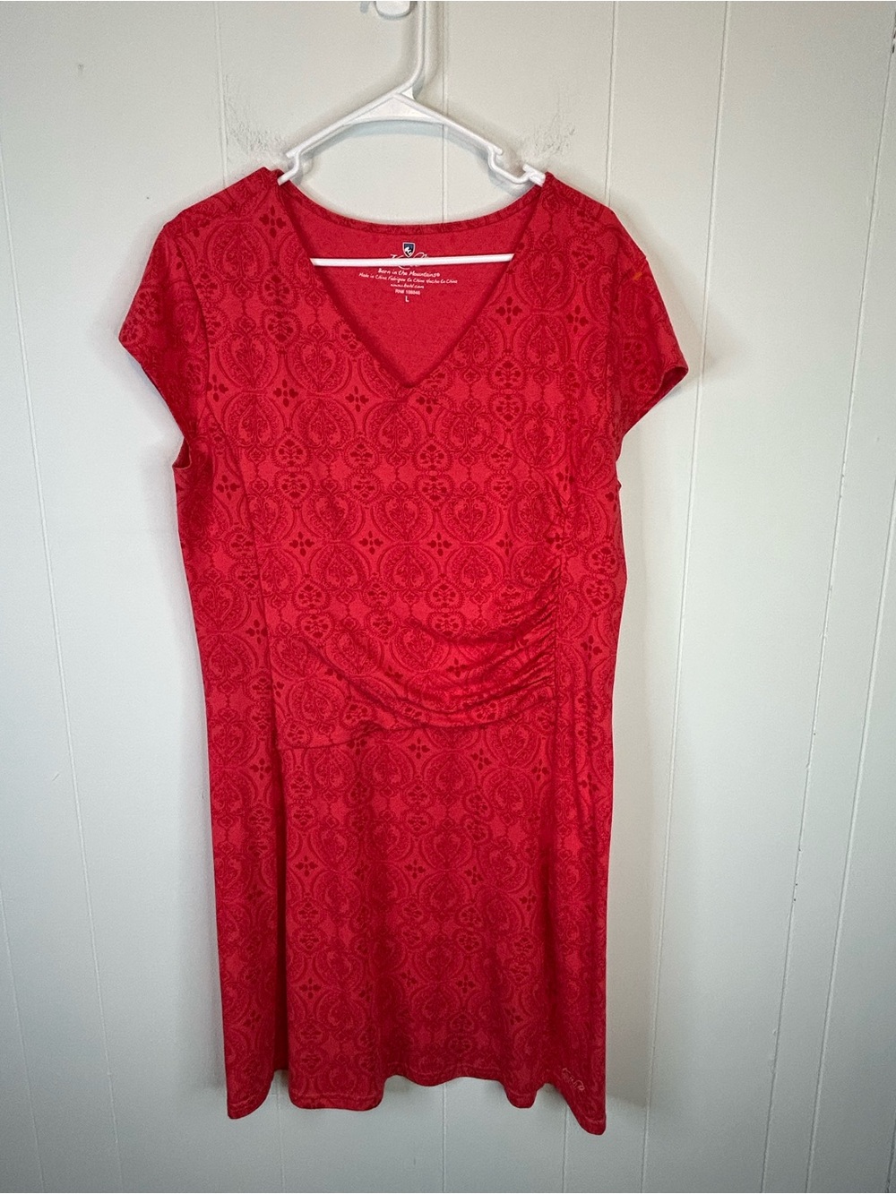 Kuhl Women’s Size Large Short Sleeve Knee Length Dress Pink 416